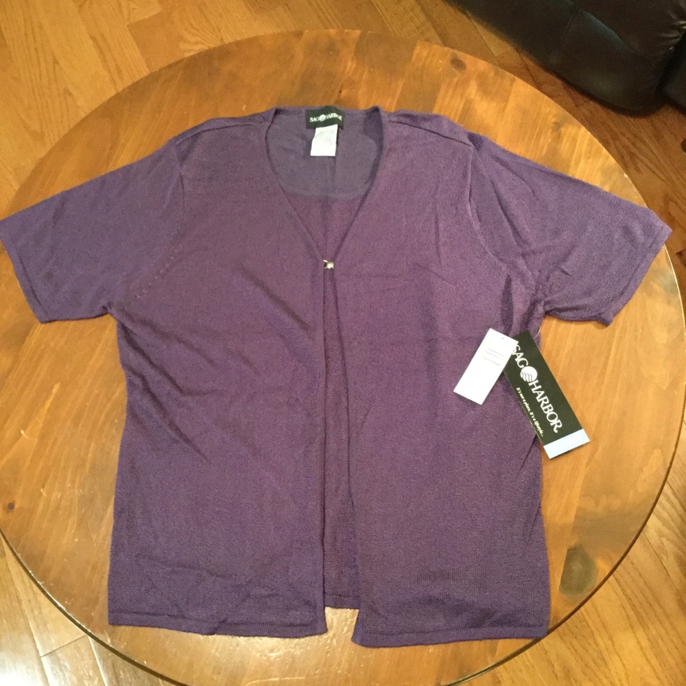 Sag Harbor 2 in 1 Plum color Sweater Top